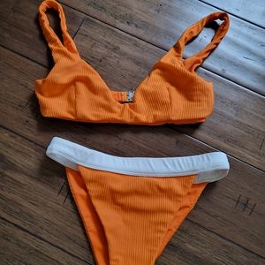 TJ swim orange bikini set small